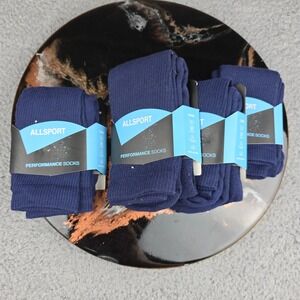 Allsport‎ Pear Sox Performance Socks Size Intermediate Navy Blue 4 Pairs